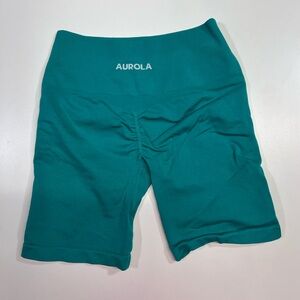 Aurola Bike Booty Scrunch Shorts Kelly Green Women’s Size S/M Inseam: 5”